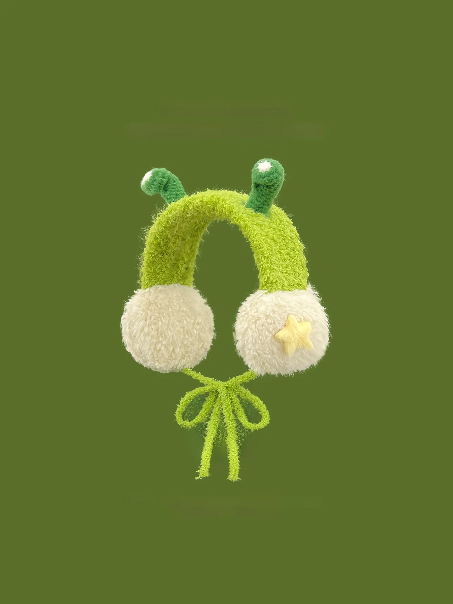 korean-style-ins-color-block-plush-ear-muffs-women's-winter-fashion-versatile-monster-ear-covers-windproof-ear-warmers