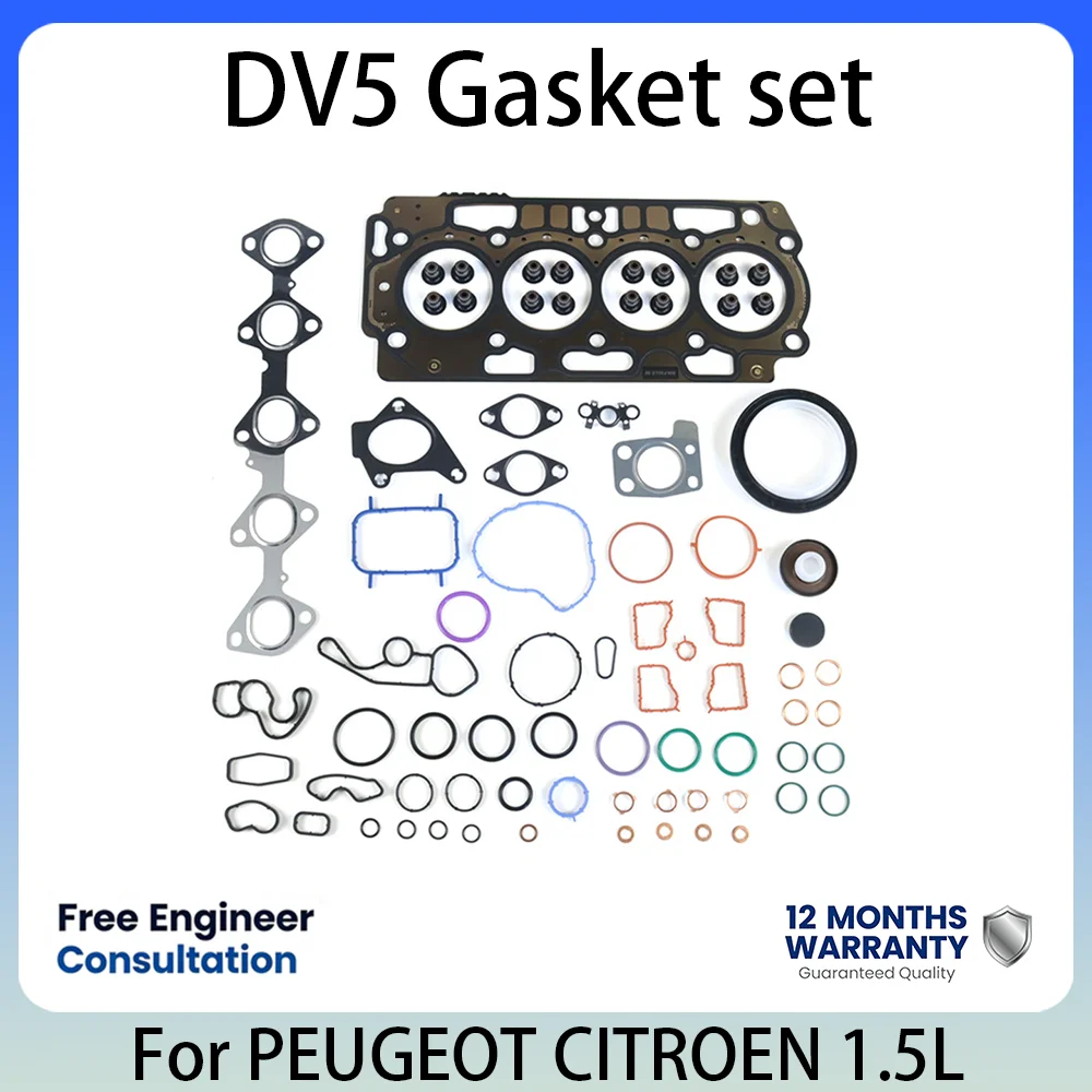 ENGINE Gasket set For Peugeot Citroen DV5 1.5L 1.5 L T L4 BlueHDi Diesel Fits 208 308 C3 C4 Berlingo 2018-2025 9824494080