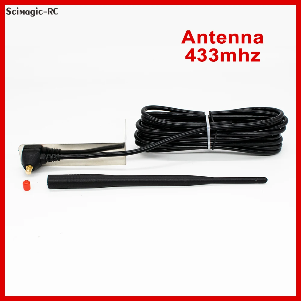 Para sistemas de casa inteligente/amplificadores de sinal de porta de garagem ao ar livre à prova d'água antena 433mhz extensor de distância ultra-longa cabo de 5 metros