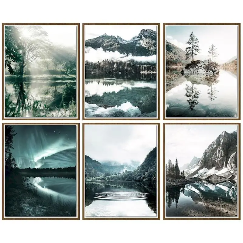 

CHENISTORY Paint By Number Lake Landscape Diy Pictures By Numbers Forest Drawing On Canvas HandPainted Painting Home Decor