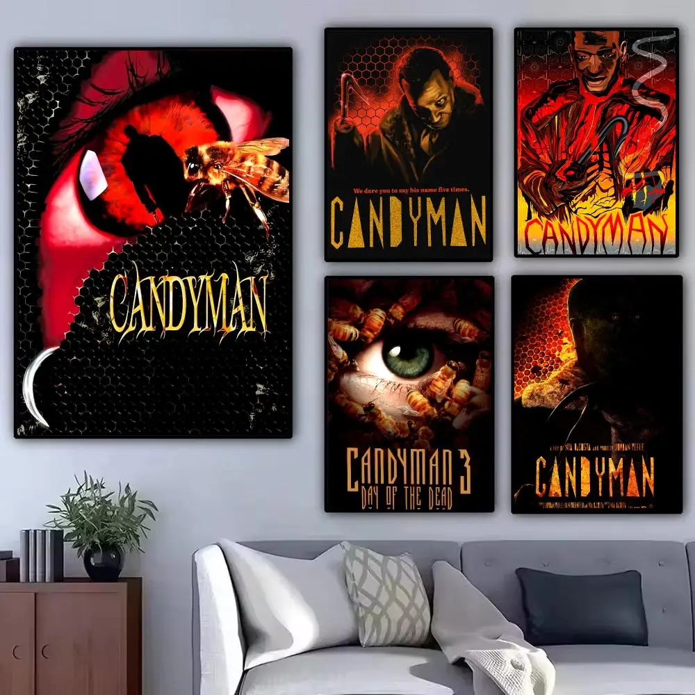 Horror movies C-Candyman Painting Calligraphy Modern Canvas Poster Wall Art Aesthetic Bedroom Decor for Cafe Home Gift