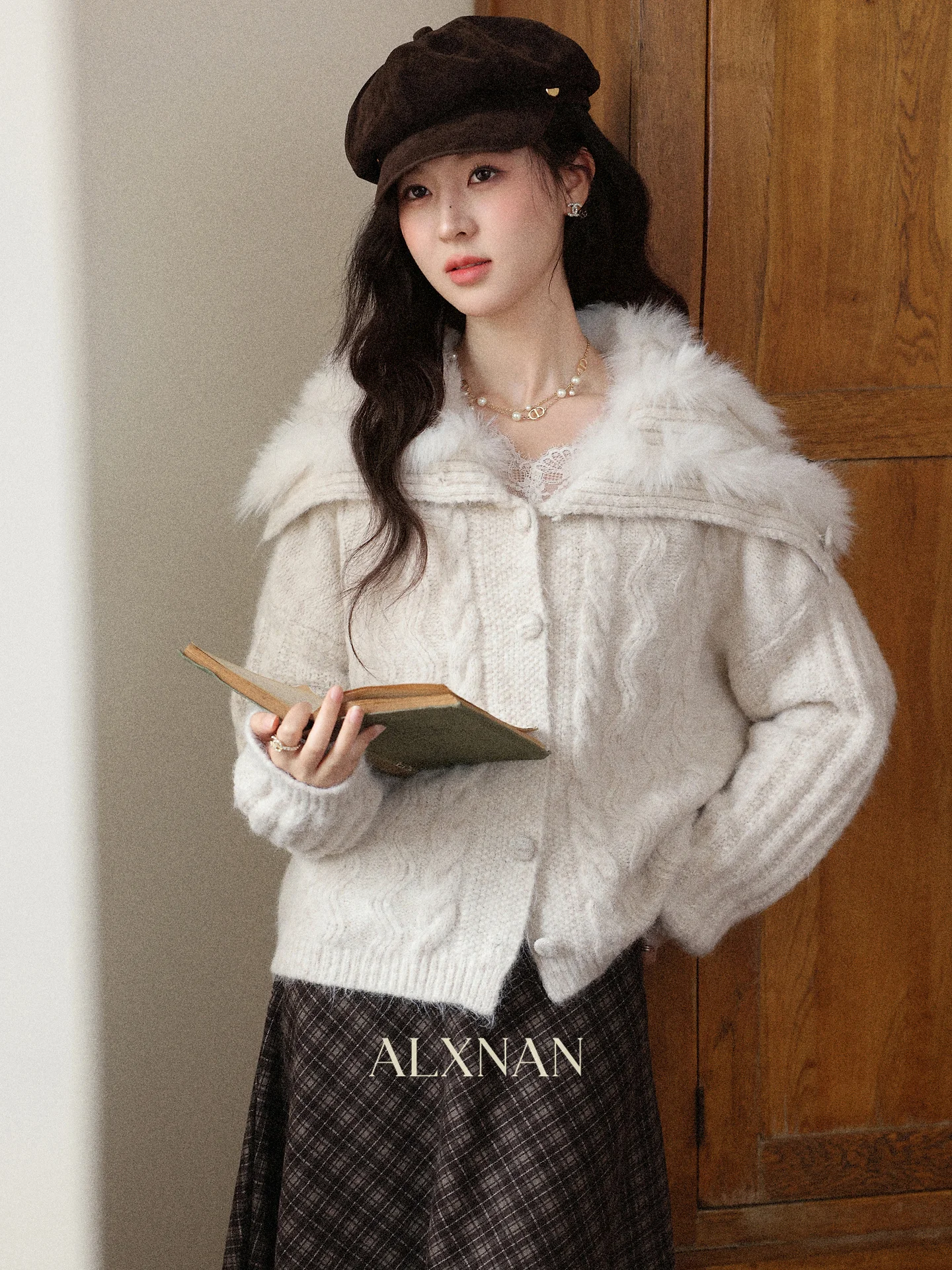 

Oversized Knitted Sweater Women's Autumn Winter New Sle Lazy Faion Personali Oats Color Knitwear V-ne ort Straight-cut