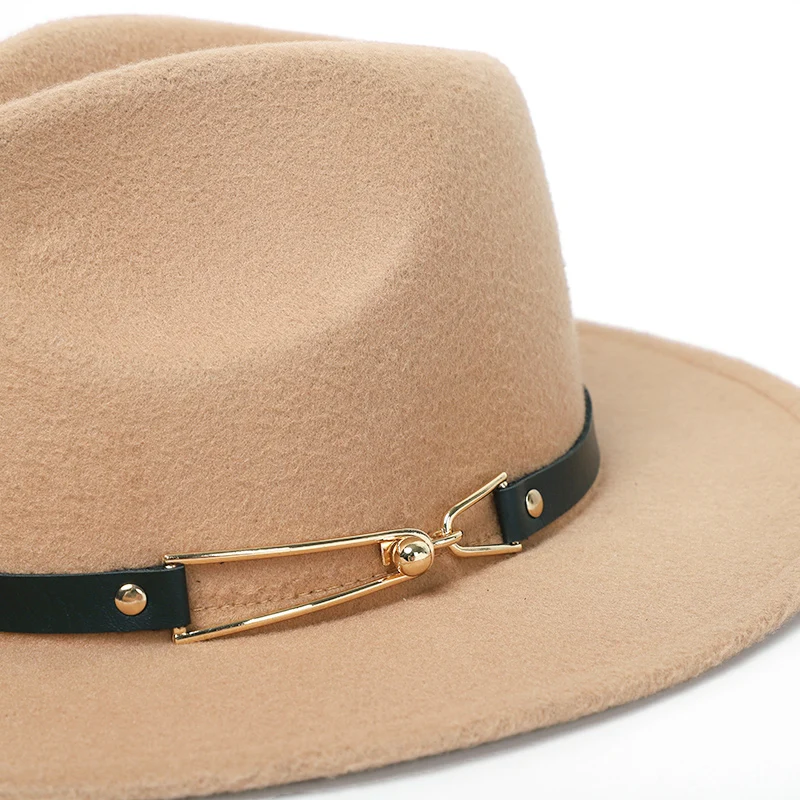 Winter Felt Hats Fedora Mens Imitation Wool Church Autumn Fashion Wide Brim Top Hats Womens Felt Hat