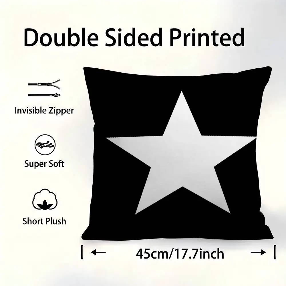 Funda de almohada Big Star, funda de cojín de regalo para dormitorio, hogar, sofá, silla, decoración, funda de almohada