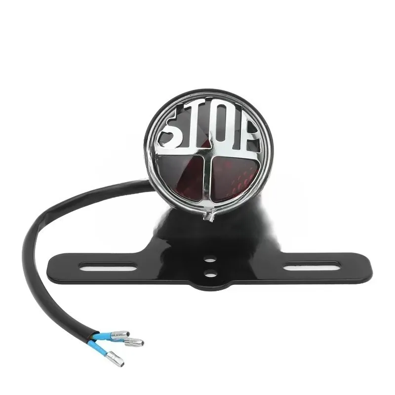 

Для мотоцикла круглый «Стоп» винтажное крепление номерного знака хвостовой индикаторной лампы стоп-сигнал Bobber Chopper