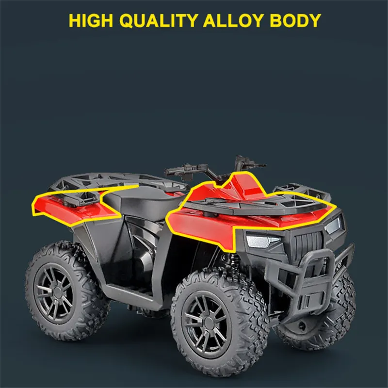 1:36 Alloy ATV Motorcycle Model Diecasts Metal Toy Beach All-Terrain Off-Road Motorcycle Motorcycle Model Simulation Kids Gifts