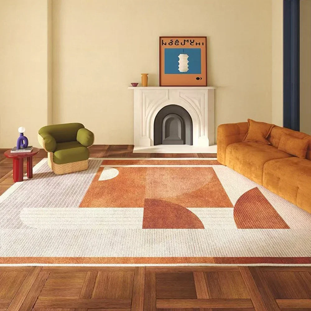 Light Luxury Abstract Rugs Living Room Large Size Carpet Soft Short Plush TPR Non-slip Floor Mat Bedroom Bedside Rug Tapete 거실러그