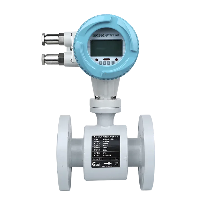 Hot SalesLow Cost 4-20mA Digital Electromagnetic Water Flow Meter Magnetic Flowmeter With LED Display