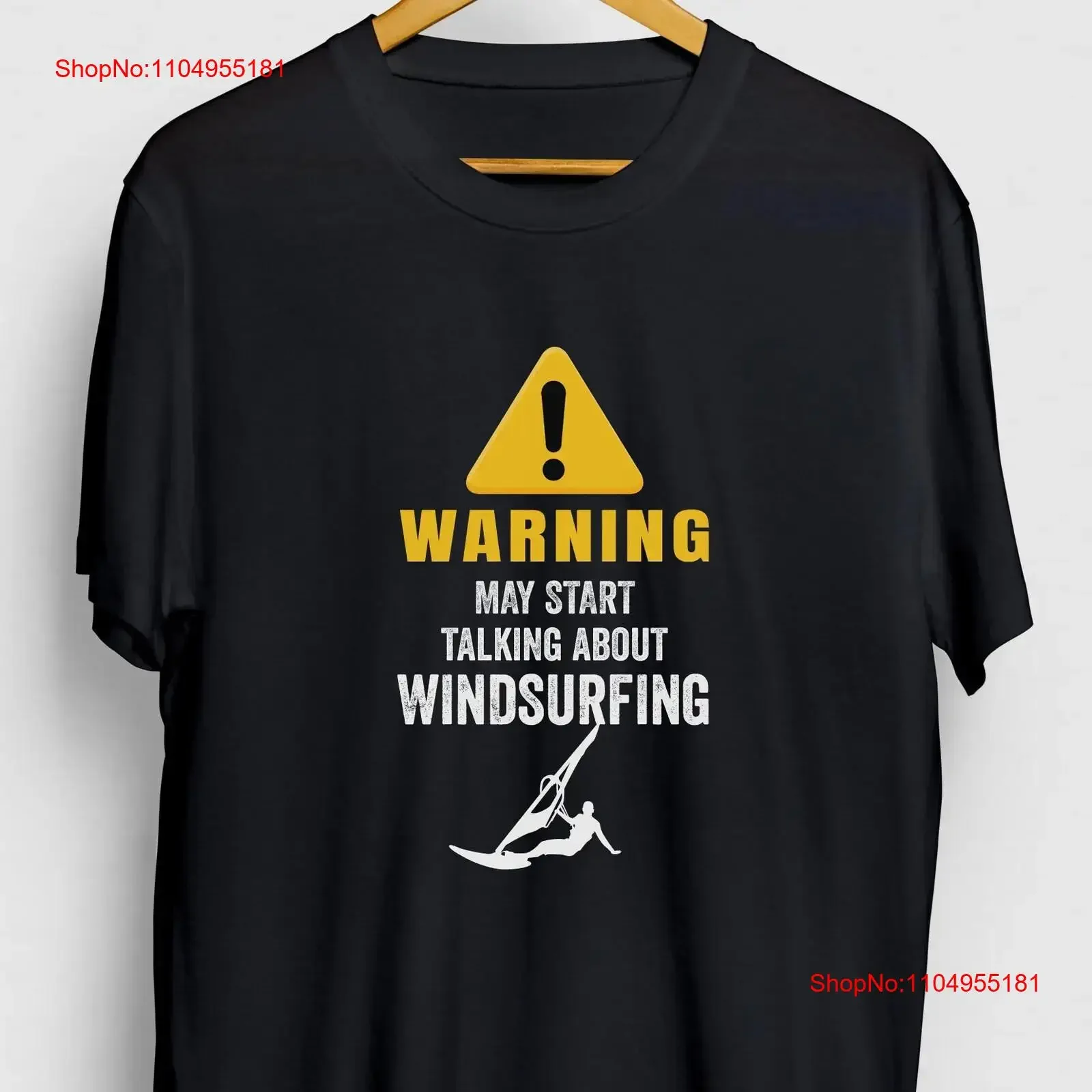 تحذير قد يبدأ في الحديث عن ركوب الأمواج على ركوب الأمواج شراعيًا مضحك Kitesurf تي شيرت شبابي عتيق مغسول متعدد الاستخدامات كاجوال قليلاً #1
