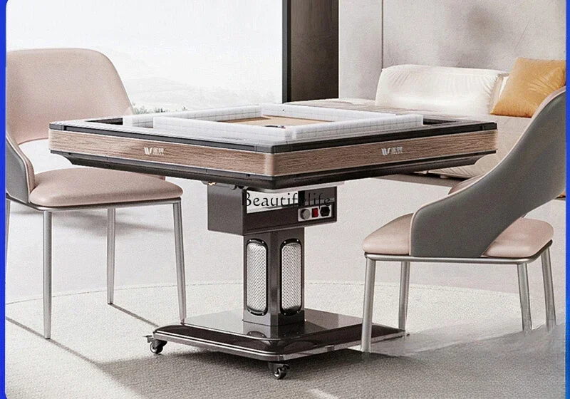 

Bass mahjong machine automatic household heating folding integrated table