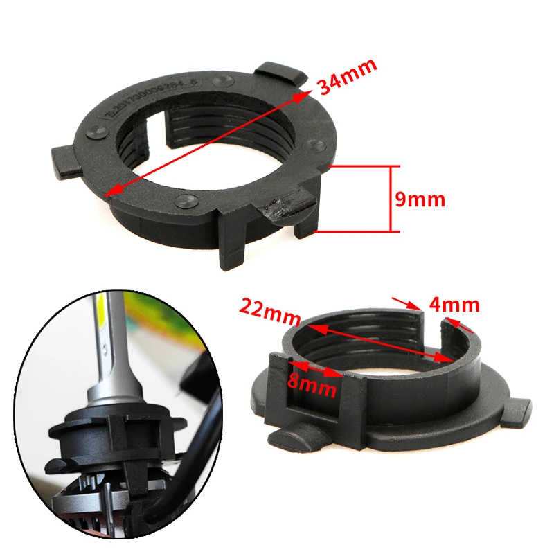 2Pcs for Hyundai Veloster KIA K3 K4 K5 Sorento Sportage Car H7 Headlight Retainer Clips Adapter LED Bulb Base Holder Accessories