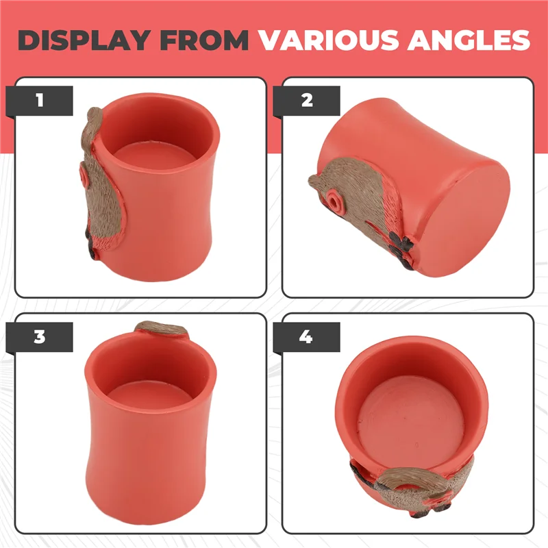 ABWR-Dispenser Tempat Benang Karya Seni Mangkuk Benang Kucing dengan Lubang, Keranjang Rajut untuk Desktop Kamar Tidur C