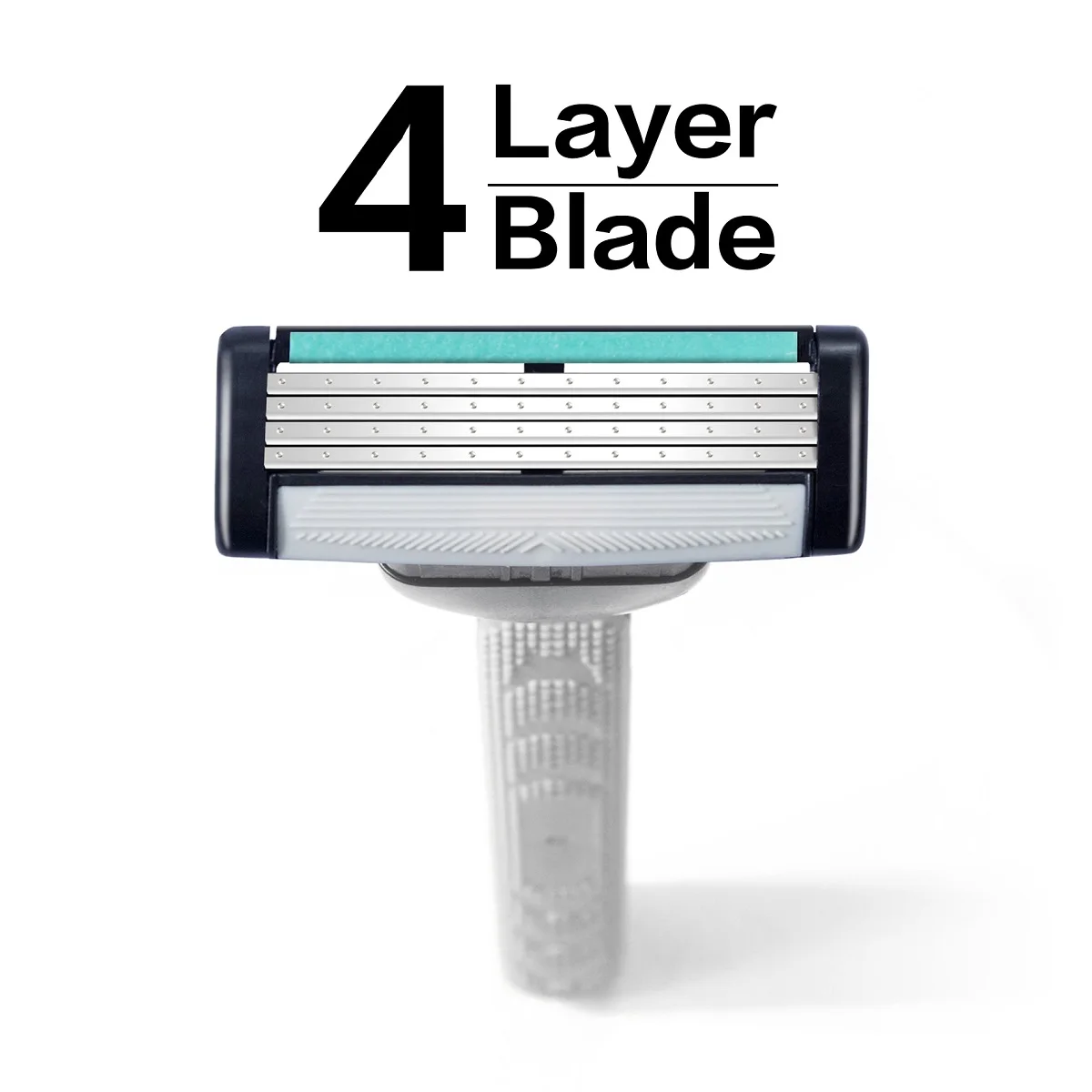 High Quality Man Safety Razor Blade, 4 Layer German Stainless Steel Shaving Cartridges, Manual Shaver Replaceable Razor Blades