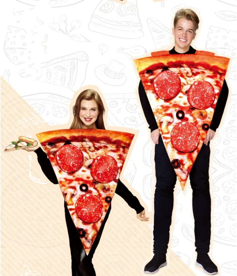 Halloween Cosplay Pizza Costume cibo Party abbigliamento per adulti e bambini