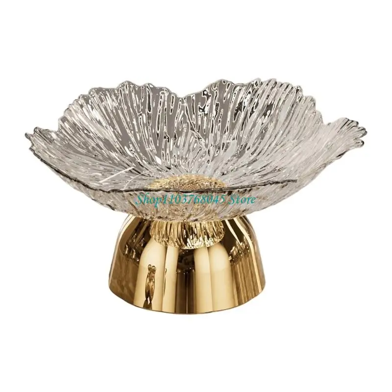 R53F High Leg Dessert Platter Frosted Finish Fruit Tray for Various Home Decoration