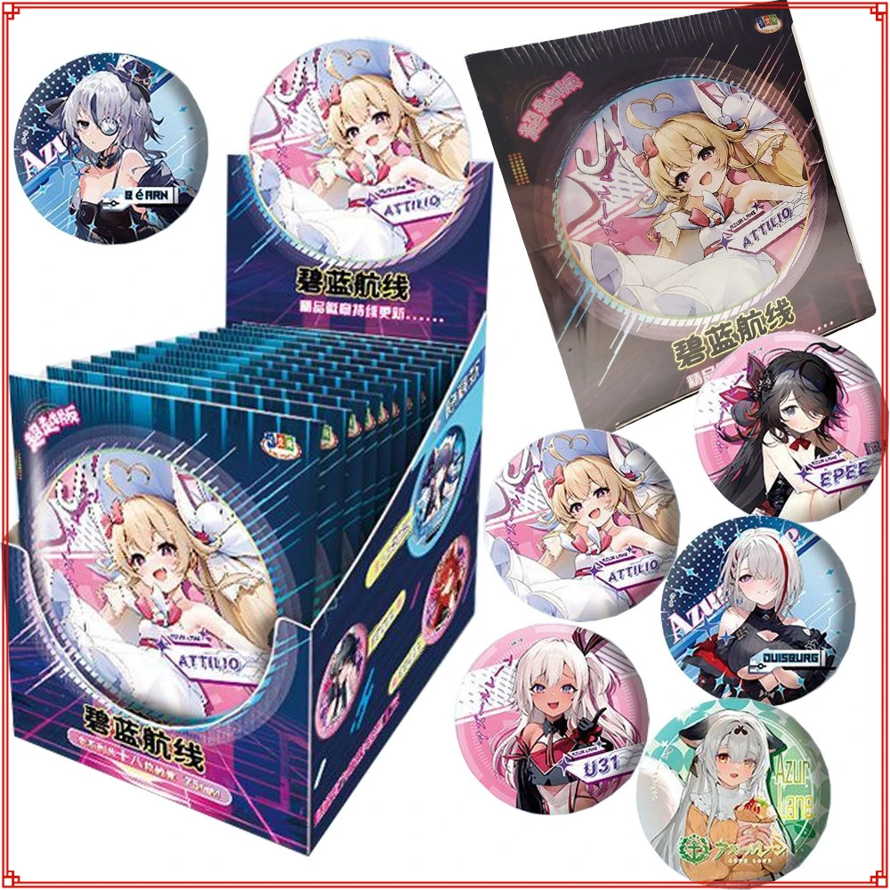 

Origianal Azur Lane Figure Badge Chienwu Brest Jeanbart Kearsarge Mainz Nagato Newjersey Double Flash Badge Cosplay Kids Gifts