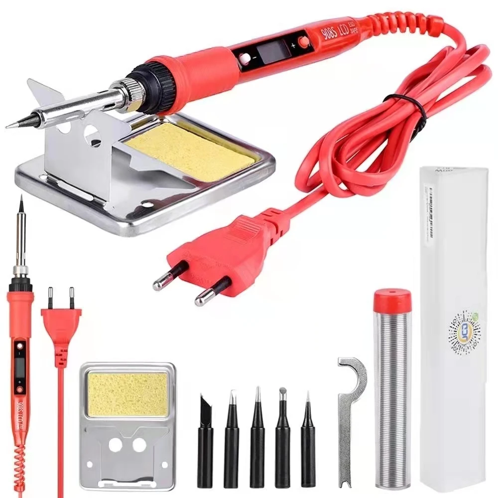 

JCD Electric LCD Soldering Iron 220V 110V 80W Adjustable Temperature solder welding rework Repair tools soldering iron kit&tips