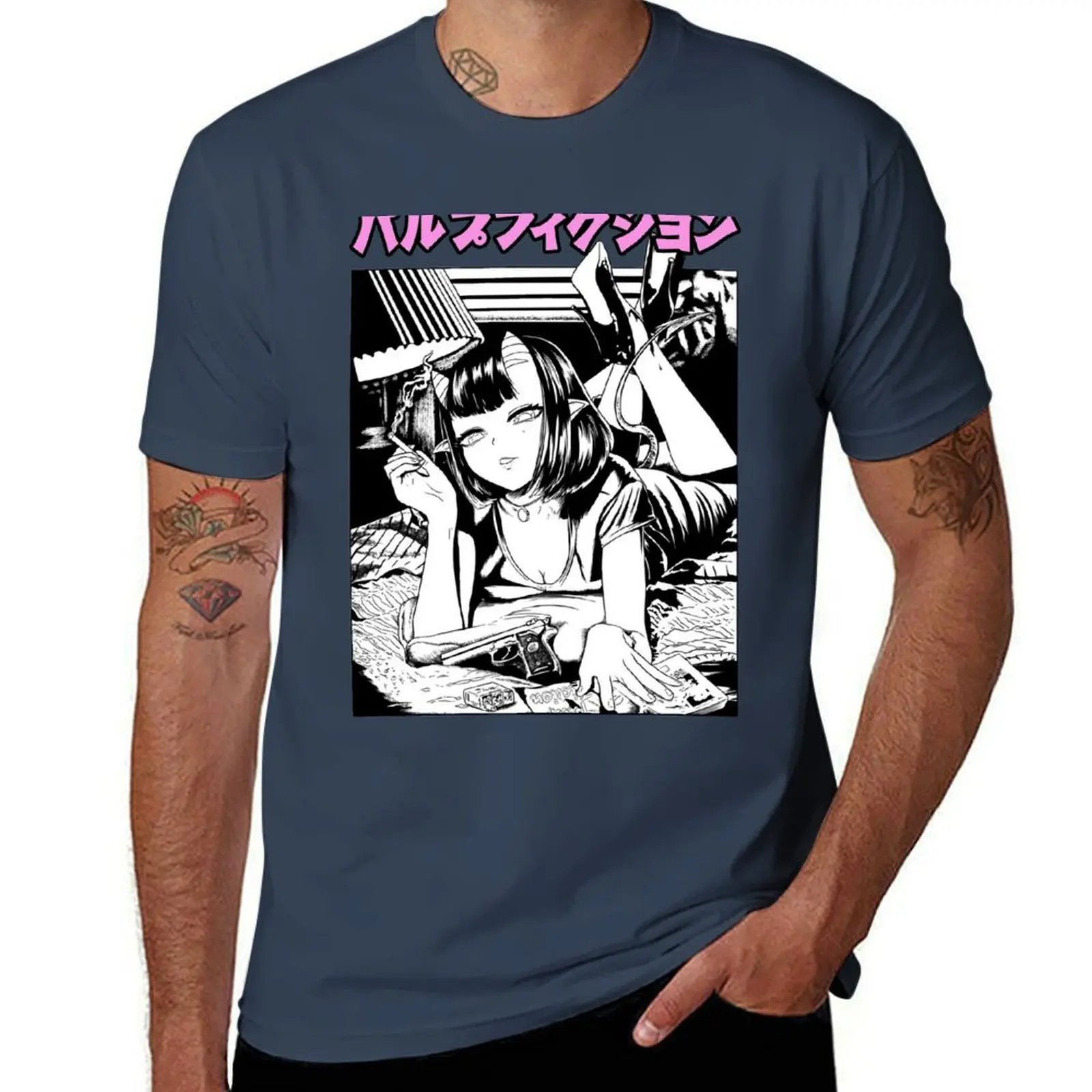 

Meru The Succubus / Pulp Fiction - Manga - T-Shirt Fashion Letter Print T-Shirt
