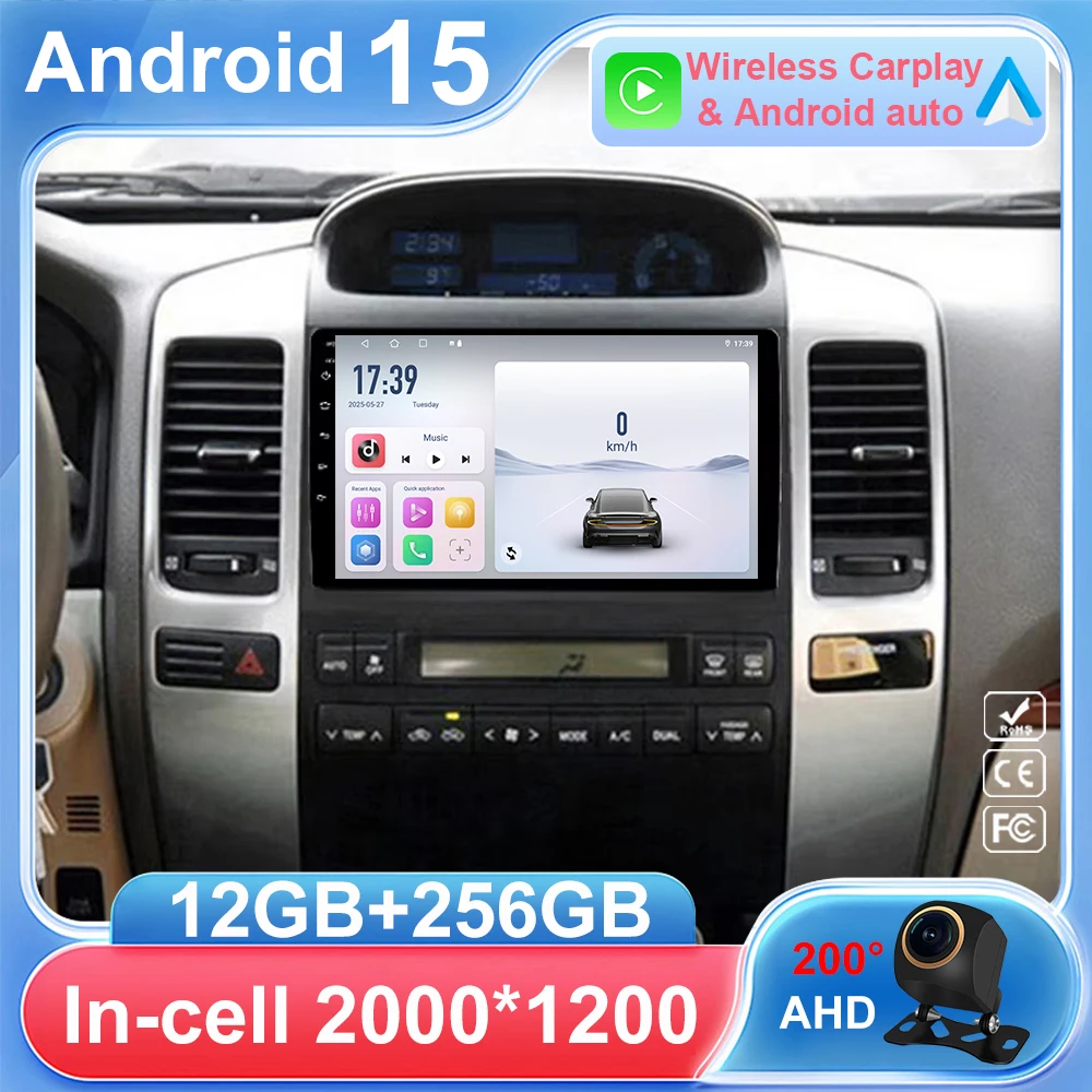 

2 Din Android Autoraido для Toyota Land Cruiser Prado 120 3 III для Lexus GX470 GX 470 J120 2002-2009 автомобильный радиоприемник с сенсорным экраном