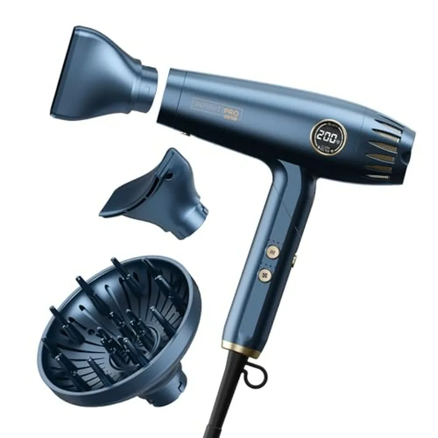 

Hair dryer for daily styling, digital motor with high-pressure airflow, blue, ultra-lightweight 1.2 lb design