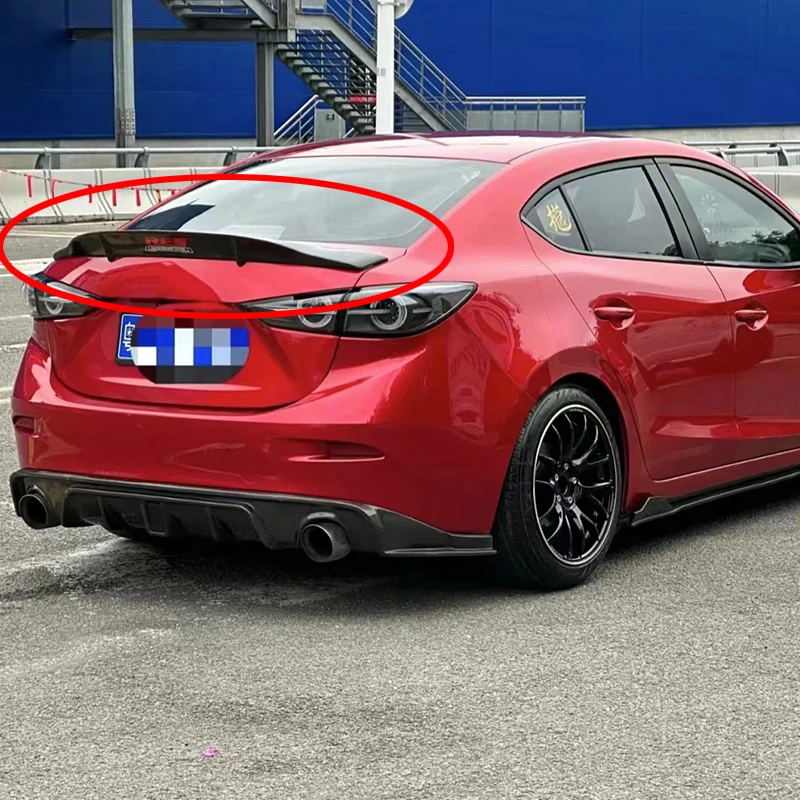 

Suitable for Mazda 3 Axela 4 door rear trunk lid spoiler wing body sports modification kit 2014, 2015, 2016, 2017