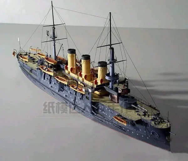 1/250 Military Ship Model Czar Russia Navy Oslabya  Warship 3D Paper Model Handmade Art Toy