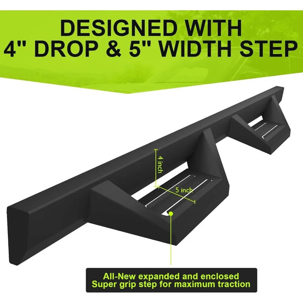 إسقاط خطوات مخصصة تناسب 2019-2025 دودج رام 1500 جديد طاقم الجسم كابينة تشغيل مجلس الجانب خطوة Nerf بار روك المنزلق (لا تناسب 2019-