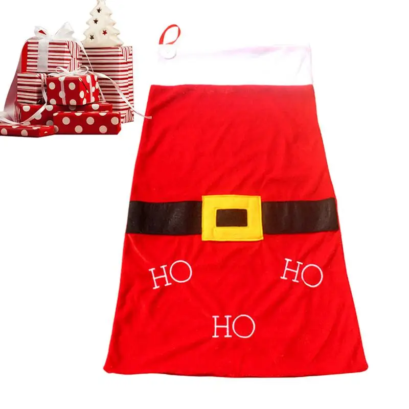 

Christmas Wrapping Bags Velvet Santa Claus Belt Wrapping Storage Bags Large Packaging Bag With Drawstring Favor Bags For Toys