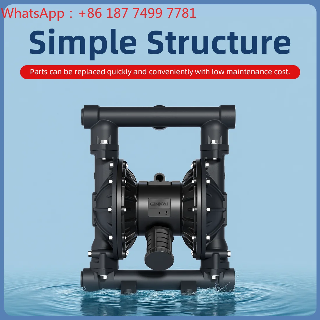 Aluminum Stainless Steel Cast Iron Pneumatic Diaphragm Pump High Capacity Mining Chemical Industry Water Pump