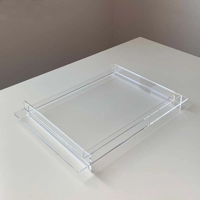 Modern Acrylic Tray Serving Trays for Beverage Fruit Cake, Jewelry Storage, Perfume Tray, Decorative Household Rectangular