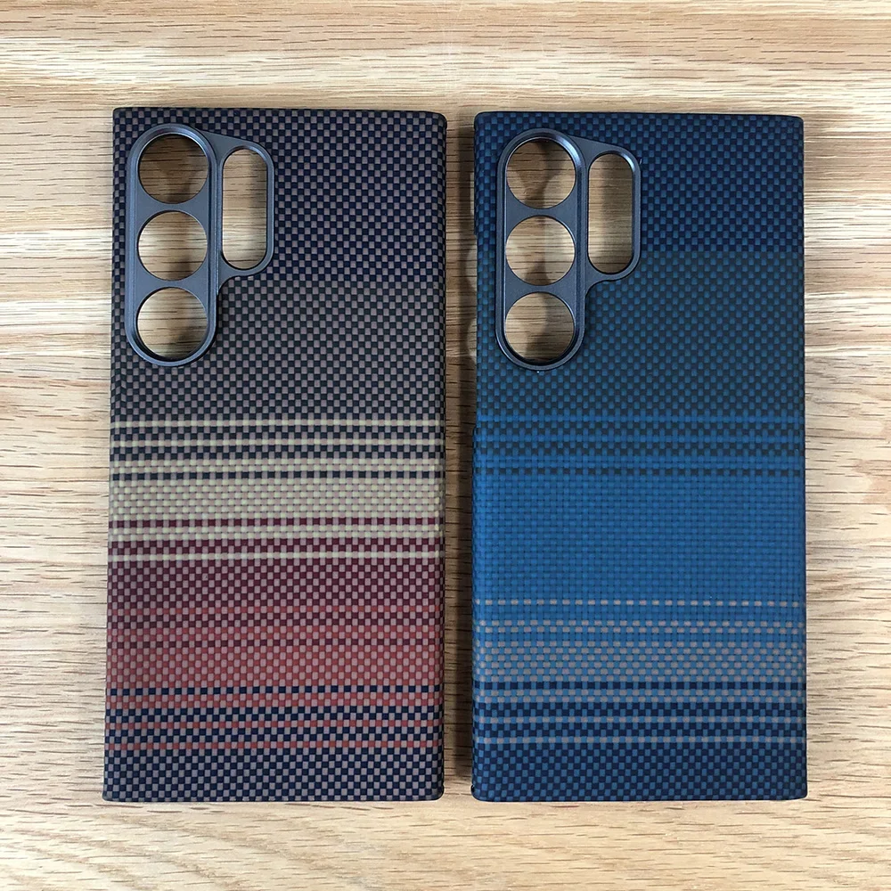 

Цветной чехол HKSN для Samsung Galaxy S24 Ultra, легкий нескользящий матовый чехол из углеродного волокна с геометрическим рисунком для s24u Kevlar, 14-15 дюймов