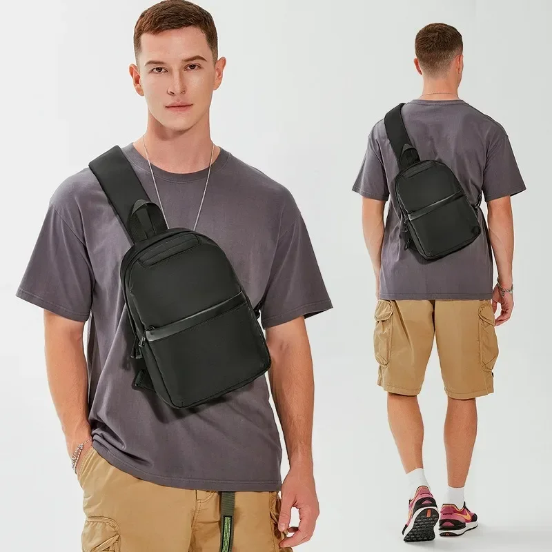 Bolsos de pecho para hombre, Bolsa lateral de gran tamaño para hombre, bolso de hombro tipo bandolera para hombre, bandolera de diseñador, bolsa para carrocería de motocicleta, viaje móvil 2025