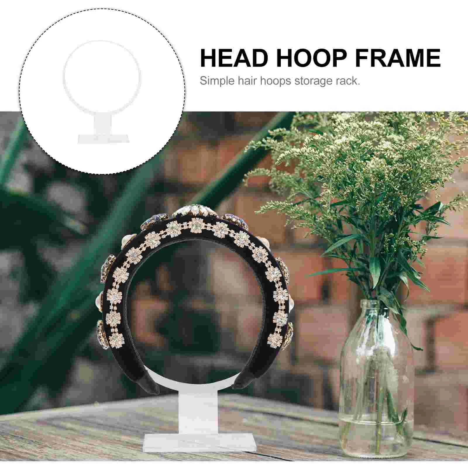 Acrylic Headband Display Mounted Hairband Holder Round Stands Headpiece ganizer Keeps Room Tidy Efficient Storage