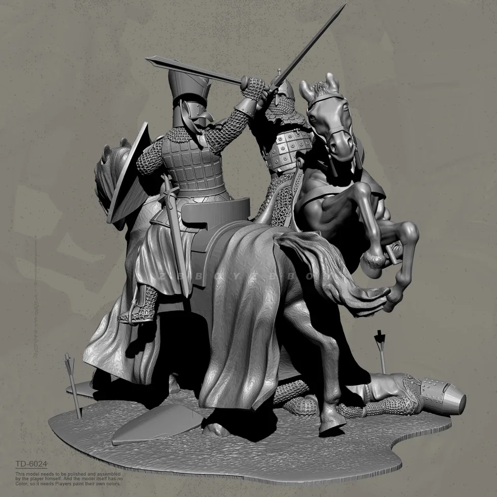 38mm 50mm Resin Soldier model kits figure colorless and self-assembled （3D Printing ） TD-6024/3D