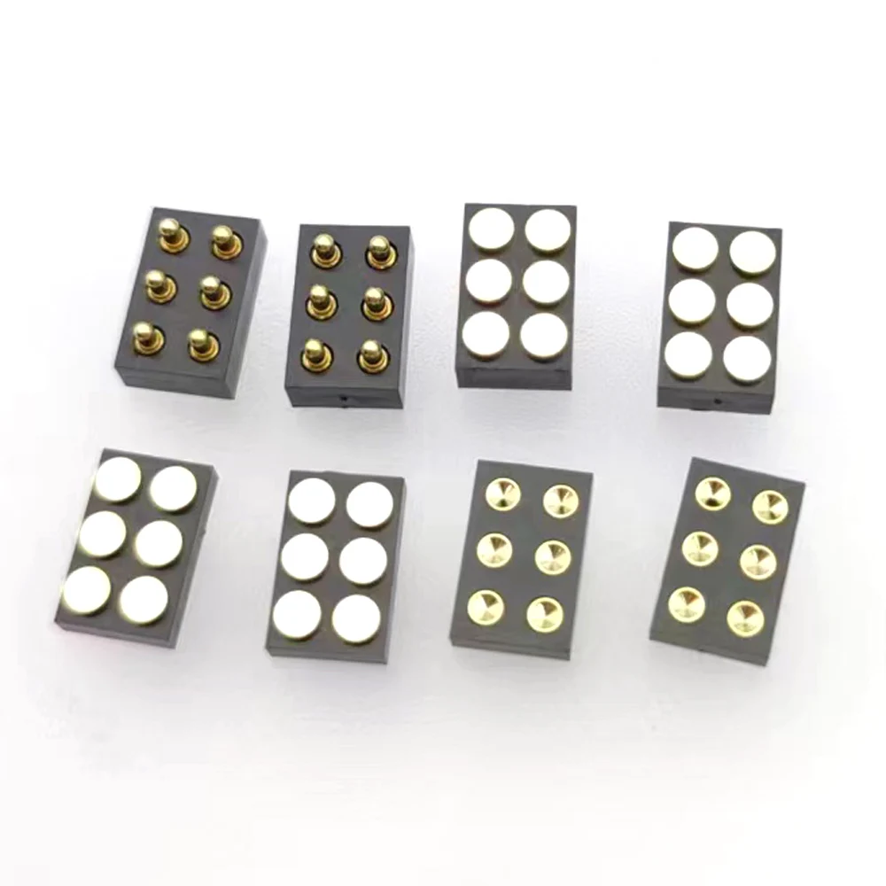 10PCS pogo connector battery spring contact SMD pin pin PCB4 6 test probe gold plated copper power supply