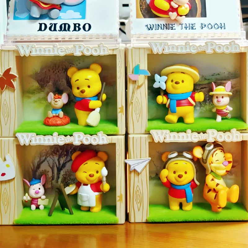 

Подлинная винни-Пух, осенняя прогулочная серия, слепая коробка, Kawaii Tigger, загадочная коробка, аниме-фигурка, украшение, коллекция, подарки, игрушка
