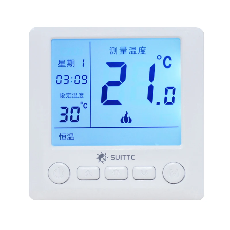 Hydronic systems electric floor heating thermostat control panel intelligent switch wireless WIFI programming constant temperatu