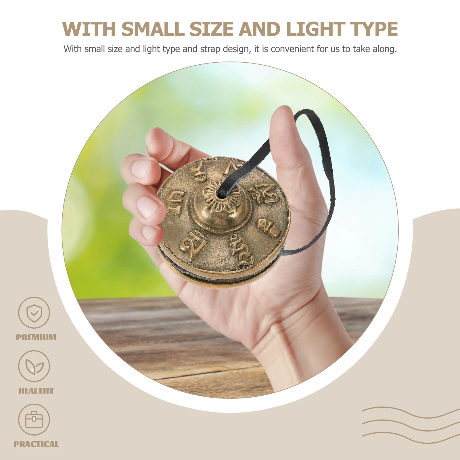 

1 set Cymbals Bell Copper Chime Small Percussion Instrument Yoga Meditation Sound Therapy Mindfulness Music Accessories Child