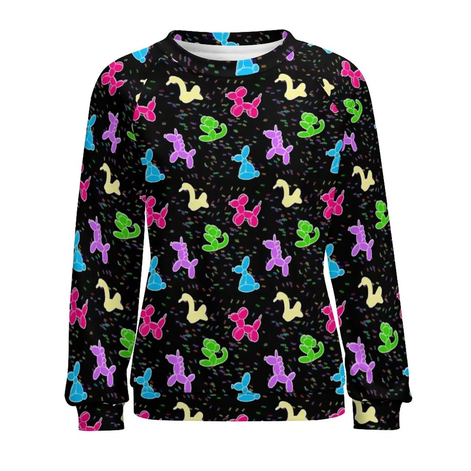 Felpe con cappuccio animali palloncino classico autunno stampa colorata felpa con cappuccio oversize Hip Hop Lady manica lunga grafica estetica abbigliamento Casual