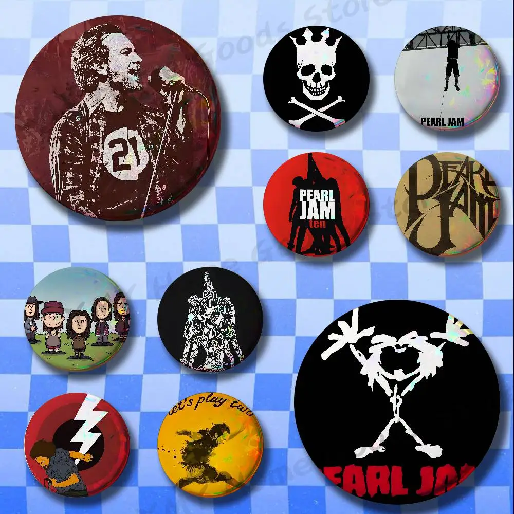 Épingles en émail Grunge HOT Band P-Pearl Jam, badges ronds, broches pour la décoration de sacs à dos, accessoires 25/32/44/58/75mm