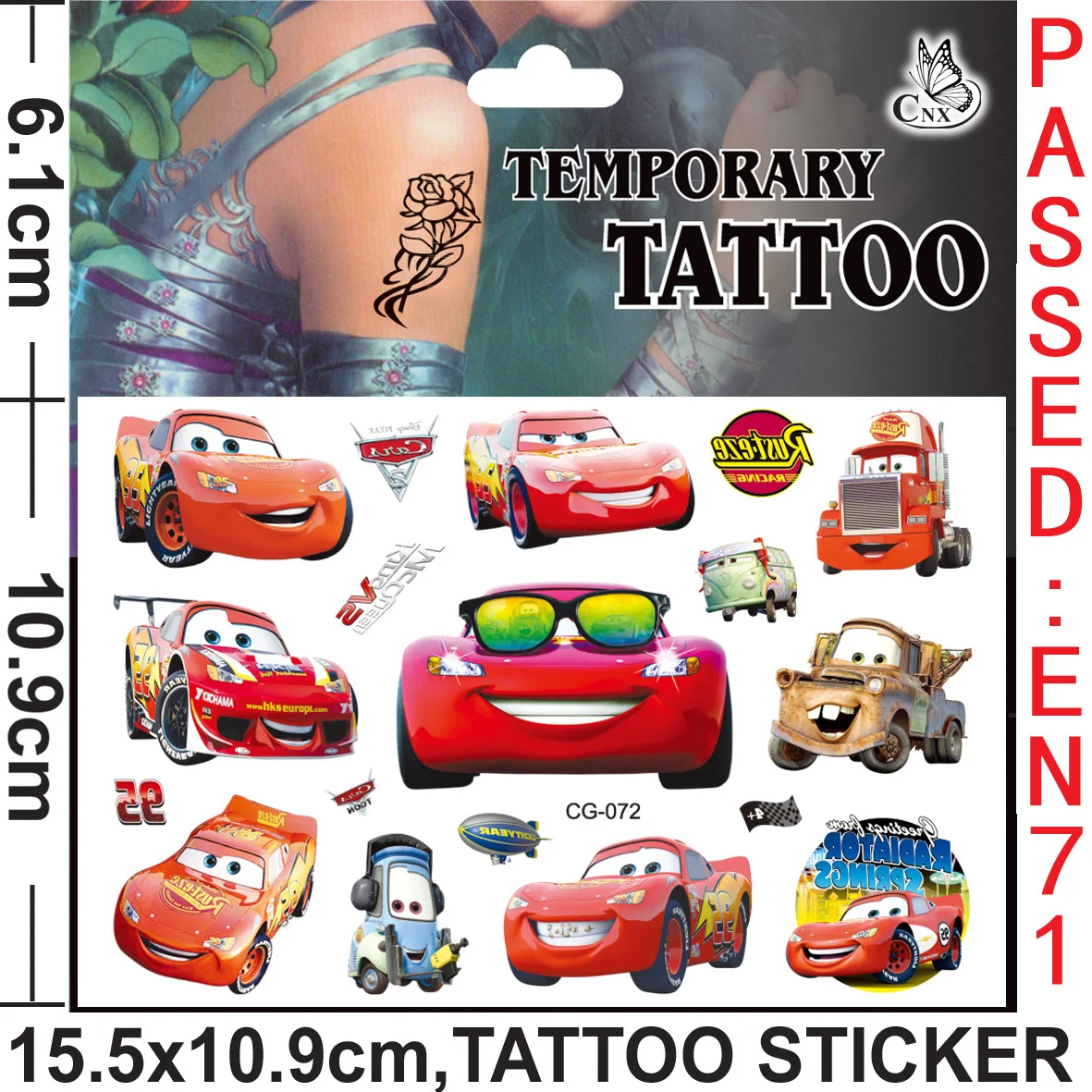 1Pcs Disney Cartoon Anime Autos Jungen Kind Temporäre Tattoo Body Art Tattoo Aufkleber Cosplay Partei Spielzeug Für Kinder Geschenke