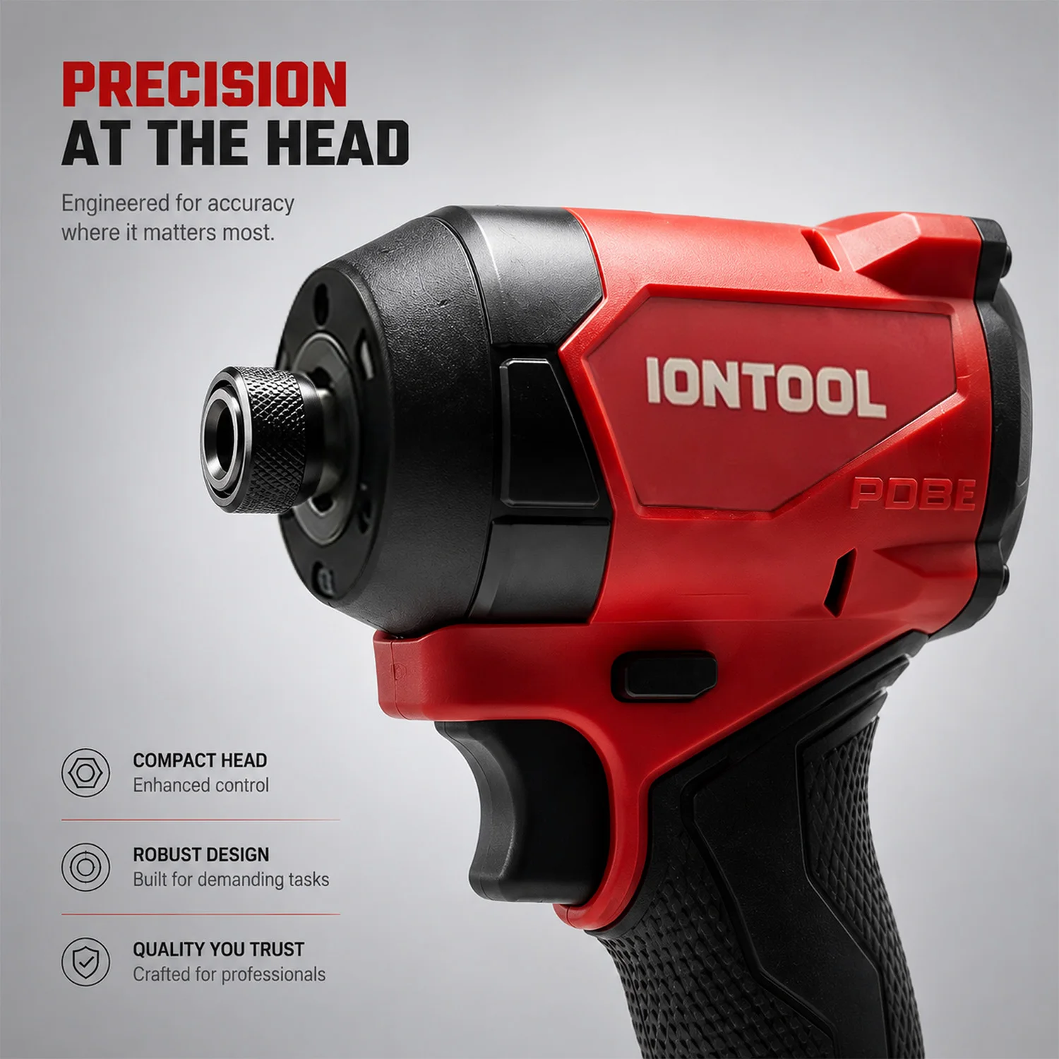 IONTOOL 450N 750W 1/4 Inch Cordless Impact Driver 0-3000/0-4400RPM for Screw Driving and Wall Drilling Tool Only