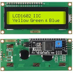 LCD1602 1602 LCD Module Blue/Green Screen 16x2 Character LCD Display with IIC I2C Serial Interface Adapter Module for Arduino