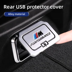 Car Rear Seat USB Charging Protect Cover Auto USB Interface Trim Sticker For BMW G30 G32 6GT G20 G01 G02 X3X4X5 G05 F48 F39 X1X2