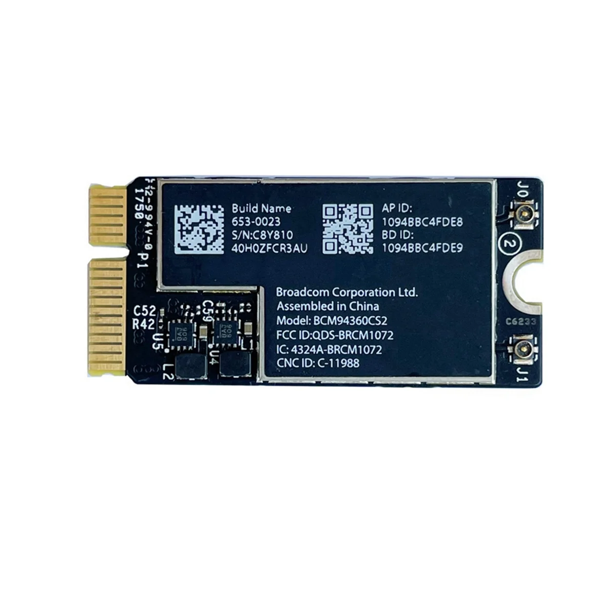 BCM94360CS2 Dual Band Wifi Card + NGFF M.2 Key A/E Adapter Card WIFI BT 4.0 802.11Ac Card for 11Inch A1465 13Inch A1466