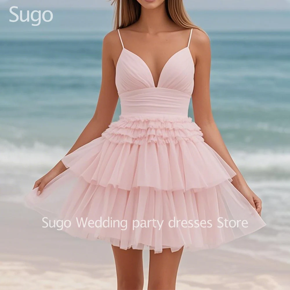 

Customized Short Light Pink Homecoming Dresses for Special Events Mesh Mini Teenager Woman Party Cocktail Dress Summer 2025