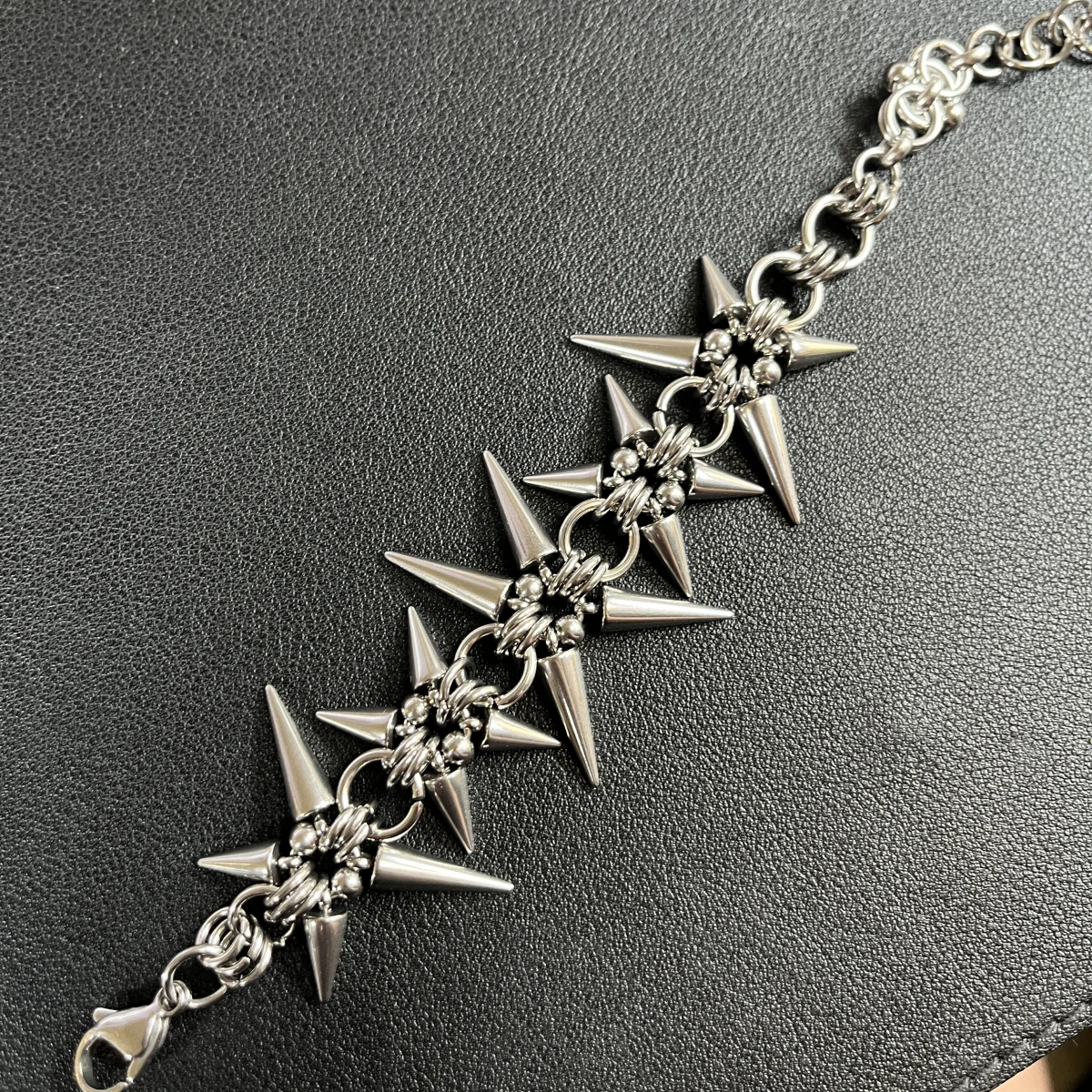 فاسق الجرونج روك برشام سلسلة أقراط كول موضة اليدوية هندسية قلادة القوطي سحر مجوهرات الهيب هوب الملحقات #5