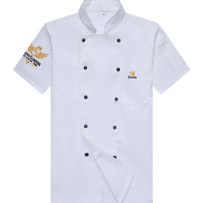 Unisex-Kochuniform, kurz- und langärmelig, Set für Sommer, Catering, Teehaus, Hotel, Küche, atmungsaktive Arbeitskleidung
