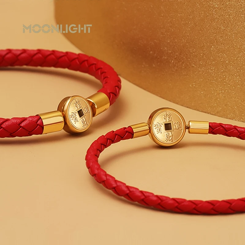 Vintage Gold Color Coins Bracelet for Women Genuine Braided Leather Bracelet 9 Colors Fashion Accessories Female Jewelry Gifts