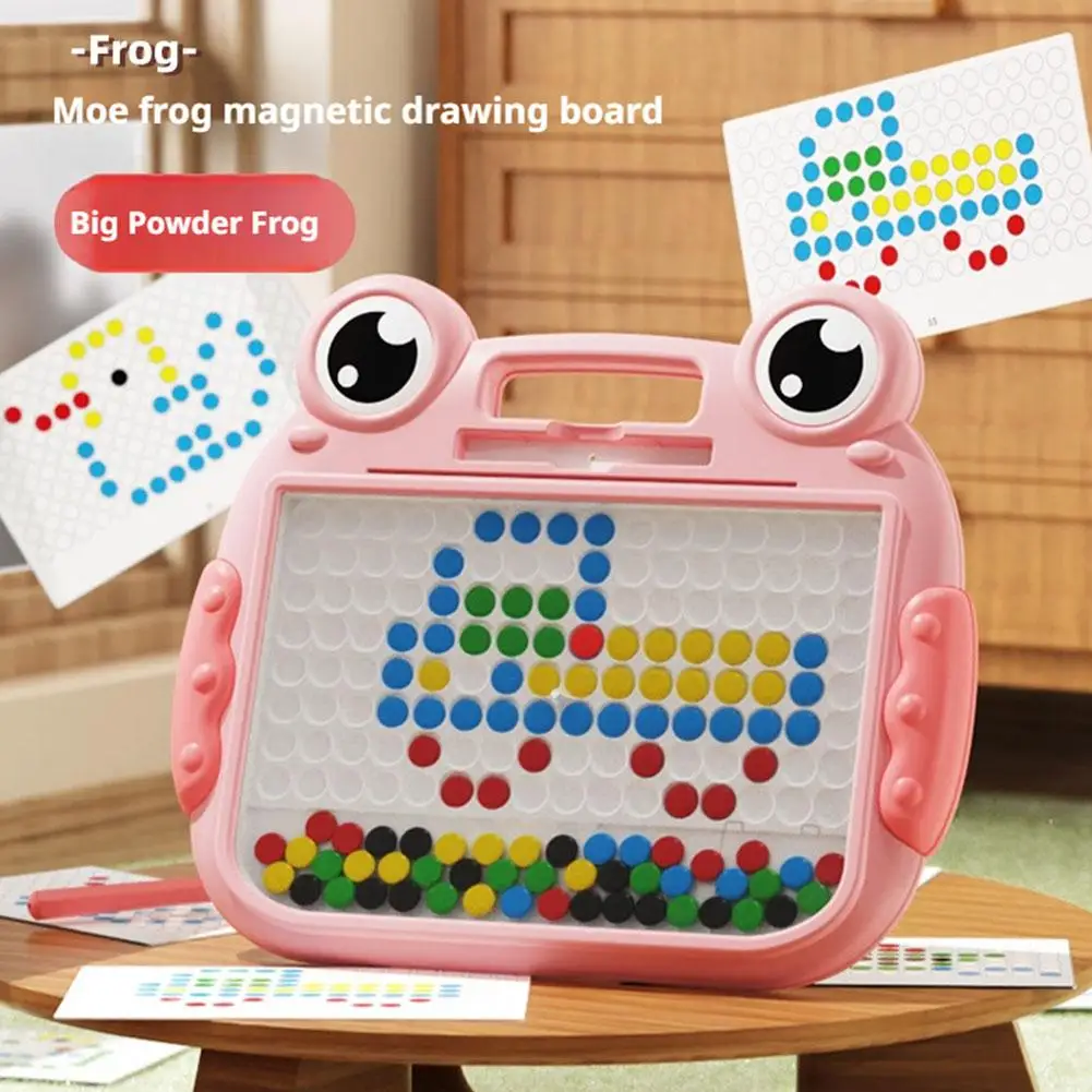 กระดานวาดภาพแม่เหล็กสำหรับเด็ก กระดานวาดภาพขนาดใหญ่พร้อมลูกปัดแม่เหล็กและปากกา กระดานวาดภาพขนาดใหญ่สำหรับเด็ก ของเล่นเพื่อการศึกษา
